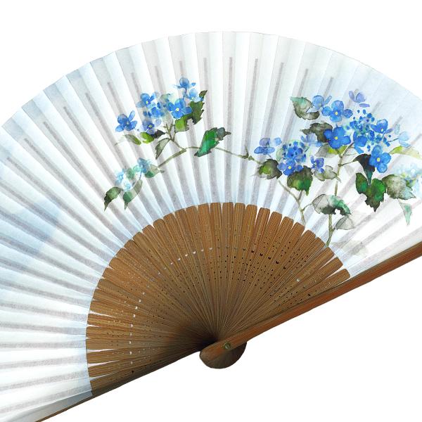 女性用紙扇子/あじさい(Db10) |  | 04