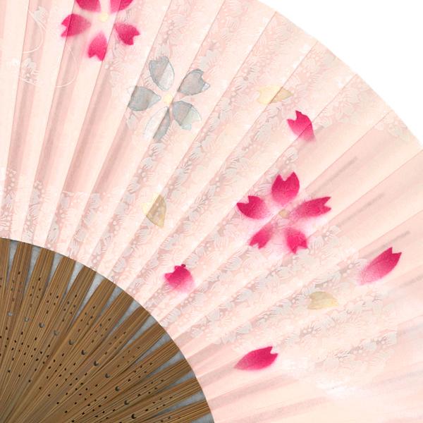 女性用紙扇子/桜ピンク(Db20) |  | 04