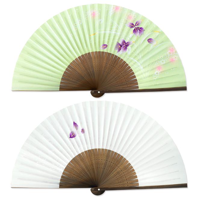 女性用紙扇子/蘭グリーン(Db21) |  | 01