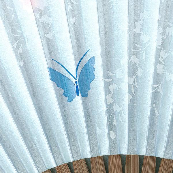女性用 紙扇子 蝶ブルー 単品 Db22(Db22) |  | 05