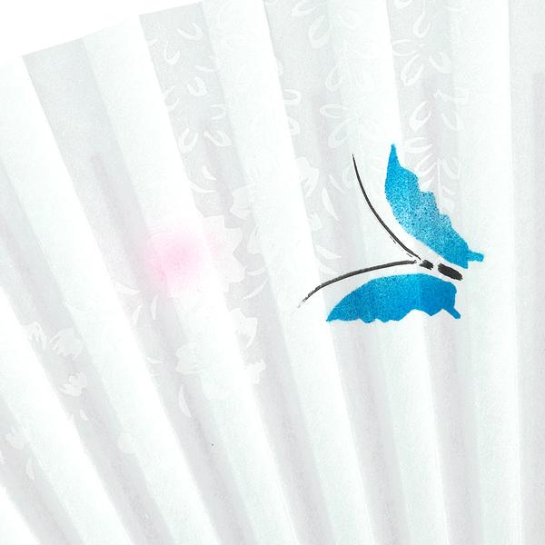 女性用 紙扇子 蝶ブルー 単品 Db22(Db22) |  | 07