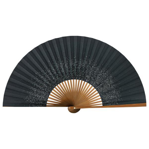 女性用 紙扇子 焼煤 黒地に箔 単品 Db24 |  | 03