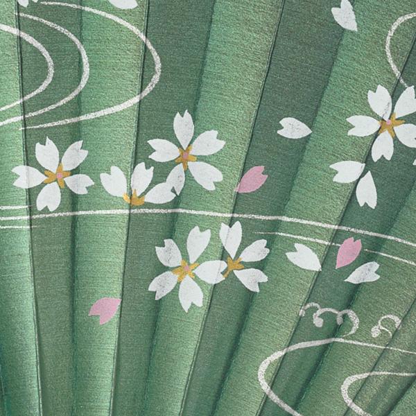 女性用京扇子/唐木写型　桜緑地(Db42) |  | 03