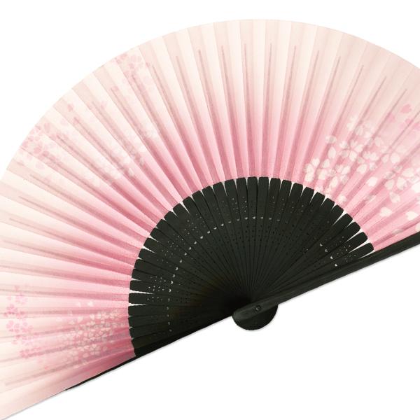 女性用紙扇子 黒染骨 桜 (Dc04) |  | 03