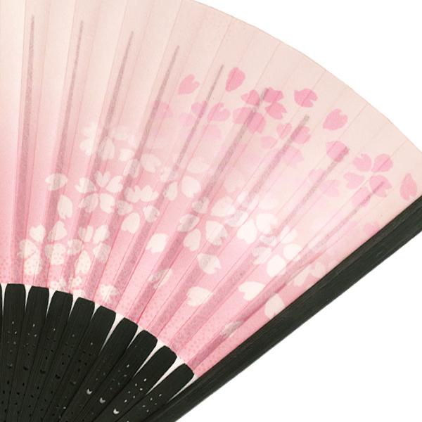 女性用紙扇子 黒染骨 桜 (Dc04) |  | 04