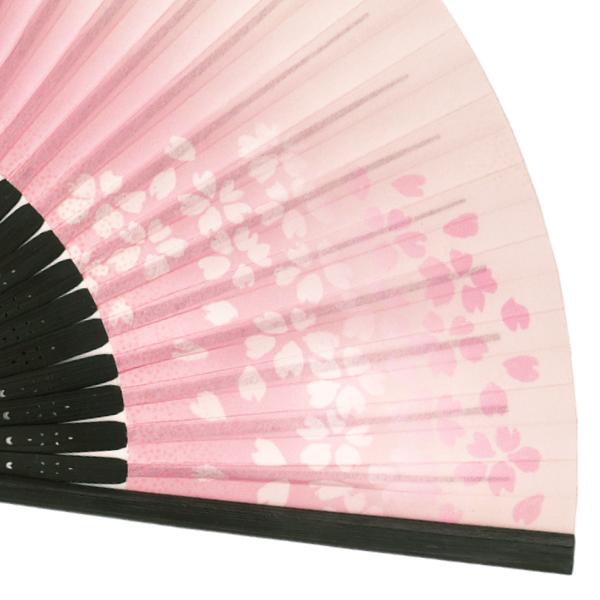 女性用紙扇子 黒染骨 桜 (Dc04) |  | 06