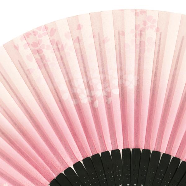 女性用紙扇子 黒染骨 桜 (Dc04) |  | 07