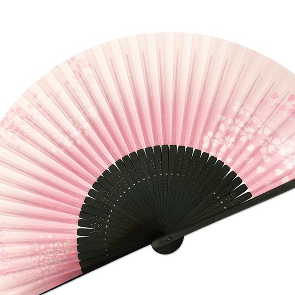 女性用紙扇子 黒染骨 桜 (Dc04) |  | 08