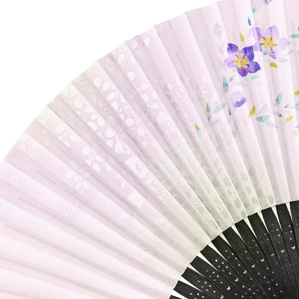 女性用紙扇子 黒染骨 写型 桔梗 Dc11 |  | 01