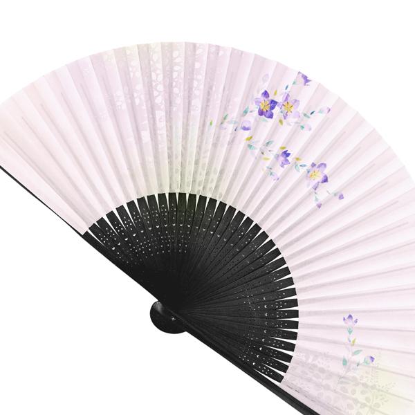 女性用紙扇子 黒染骨 写型 桔梗 Dc11 |  | 02