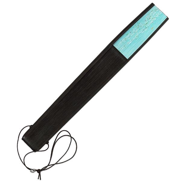 女性用紙扇子 桜ブルー 45間短地扇子 単品 (Dg06) |  | 03