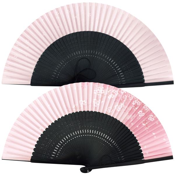 女性用紙扇子 桜ピンク 45間短地扇子 単品 (Dg08) | 