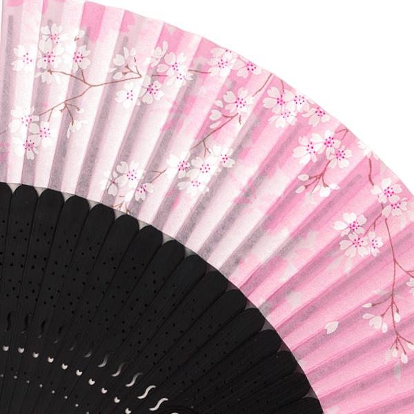 女性用紙扇子 桜ピンク 45間短地扇子 単品 (Dg08) |  | 01