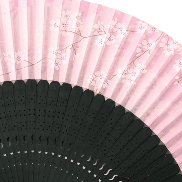 女性用紙扇子 桜ピンク 45間短地扇子 単品 (Dg08) |  | 06