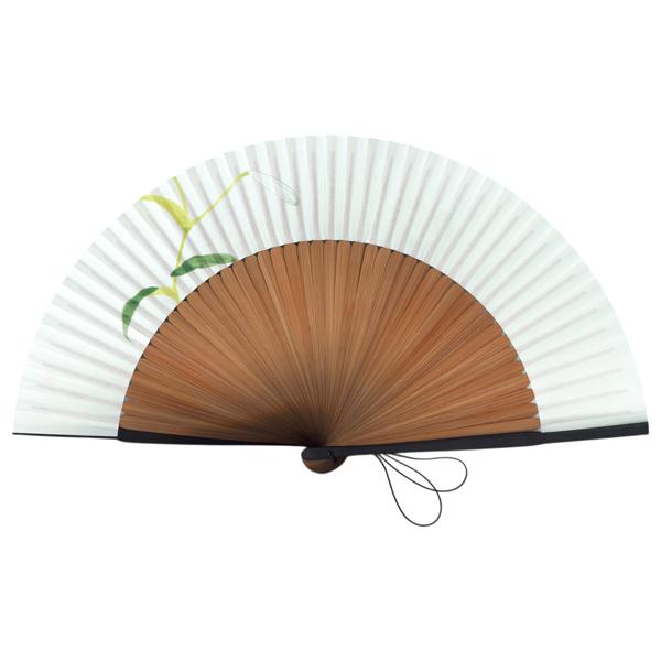 女性用紙扇子 手書き百合(Dg75) |  | 01