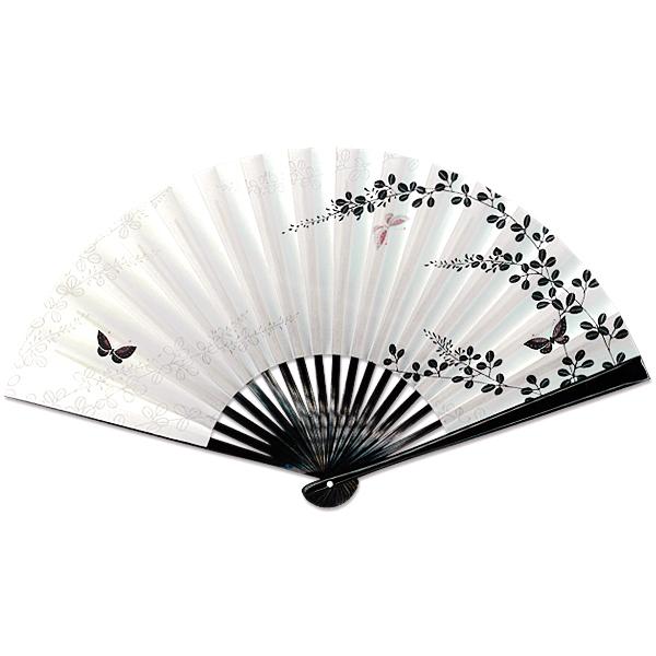 女性用紙扇子/萩に蝶/和装用京扇子(Dh24) | 