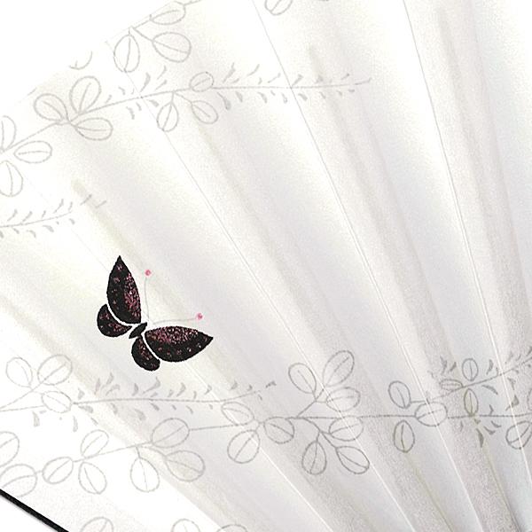 女性用紙扇子/萩に蝶/和装用京扇子(Dh24) |  | 03