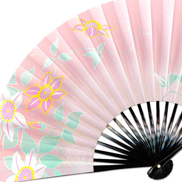 女性用紙扇子/鉄線/和装用京扇子(Dh26) |  | 01