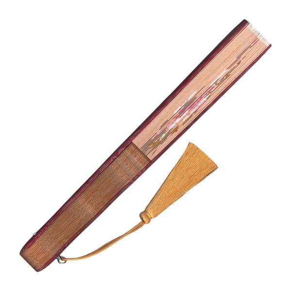 【化粧箱】透かし彫り 京扇子 和紙絹 マロン染 デコラ 桜セット ピンク (Es80) |  | 07