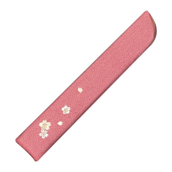 【化粧箱】透かし彫り 京扇子 和紙絹 マロン染 デコラ 桜セット ピンク (Es80) |  | 08