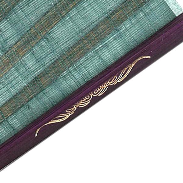 【桐箱】親骨箔押しピーニャ扇子 女性用布扇子セット/紫染骨(Es86) |  | 03