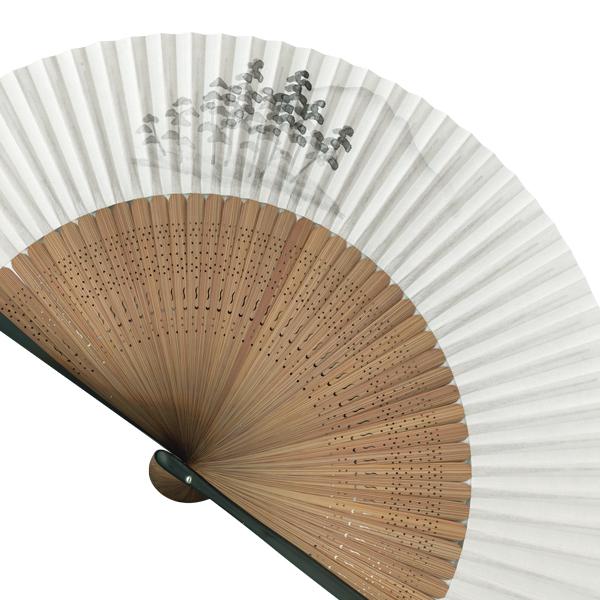 男性用セット扇子 富士山に鶴 手描き京扇子 Fb03 |  | 04