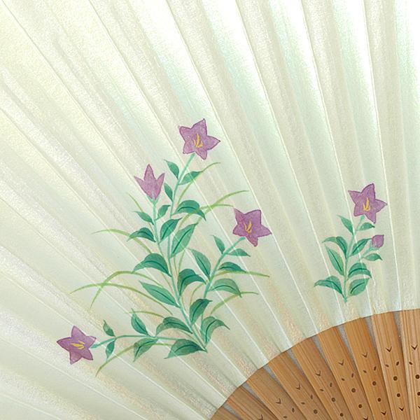 【化粧箱】女性用扇子セット 桔梗 扇子袋付き/手描き京扇子(G03) |  | 04