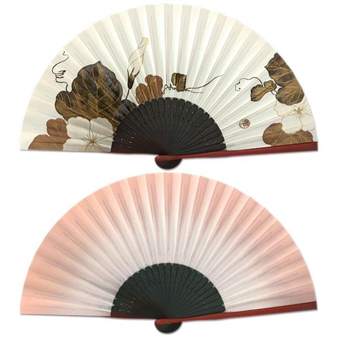 【桐箱】女性用セット扇子 ほおづき 扇子袋 手描き京扇子 (B3502)(Ga03) |  | 01