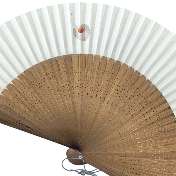 【桐箱】女性用セット扇子 ほおづき 扇子袋 手描き京扇子 (B3502)(Ga03) |  | 06