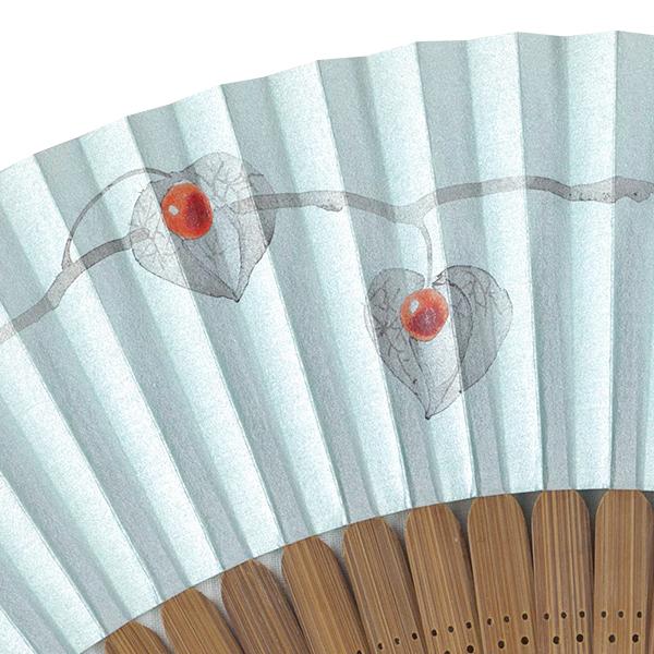 【桐箱】女性用セット扇子 ほおづき 扇子袋 手描き京扇子 (B3502)(Ga03) |  | 07