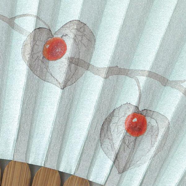 【桐箱】女性用セット扇子 ほおづき 扇子袋 手描き京扇子 (B3502)(Ga03) |  | 09