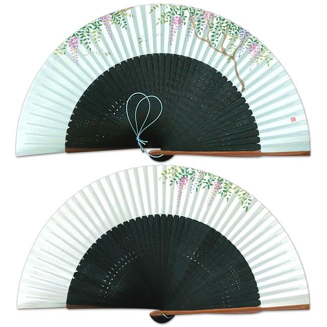 【桐箱】女性用セット扇子 藤/扇子袋付き(Ga204) |  | 01