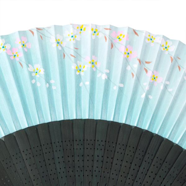 【桐箱】女性用紙扇子セット 糸桜/扇子袋付き(Ga205) |  | 09