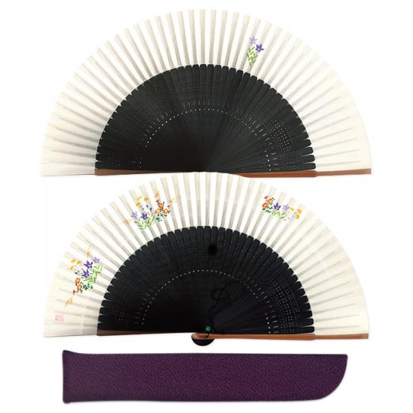 【桐箱】女性用 セット 扇子 秋草 / 扇子袋 付き (Ga209) | 