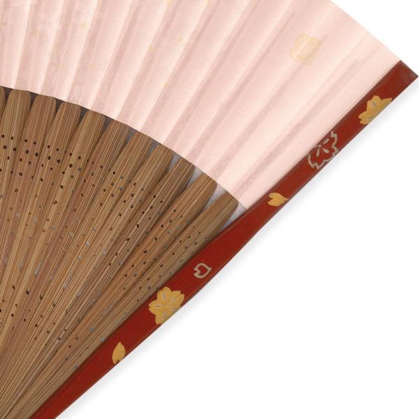 【桐箱】女性用セット扇子 桜 扇子袋付き/雲母 京扇子(Ga300) |  | 06