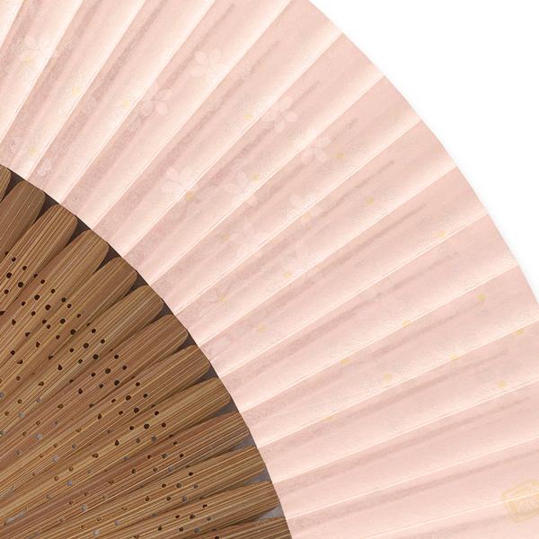 【桐箱】女性用セット扇子 桜 扇子袋付き/雲母 京扇子(Ga300) |  | 07