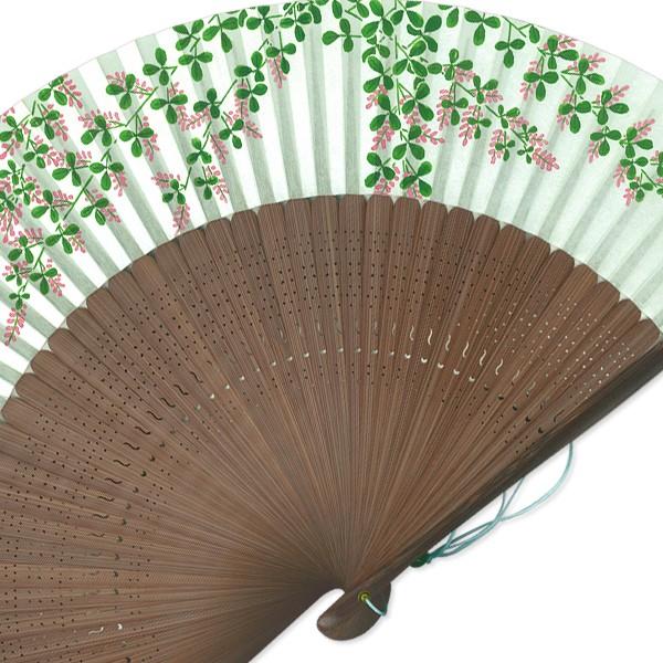 【桐箱】女性用セット扇子 萩　扇子袋付き/手描き京扇子(Ga30) |  | 02