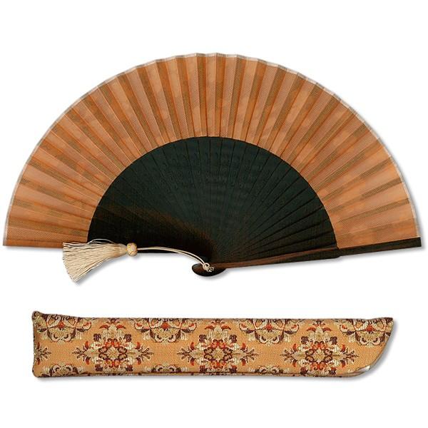 【桐箱】京扇子セット 黒檀扇子/ウコン(Ge03) | 