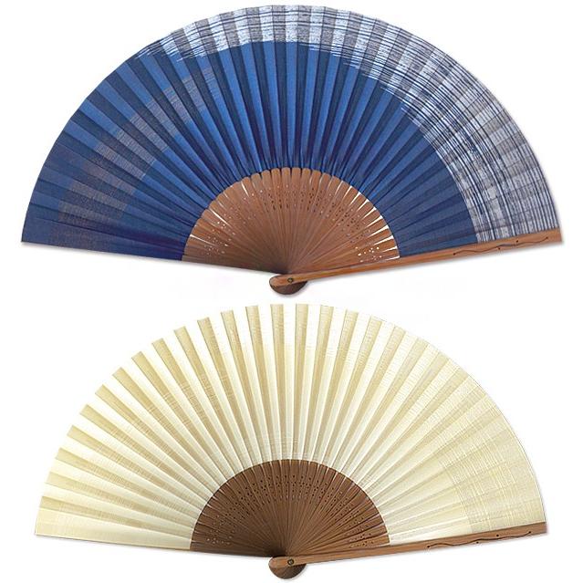 【化粧箱】ペアー扇子/唐木 霞 紺&ベージュ(Ia110) |  | 01