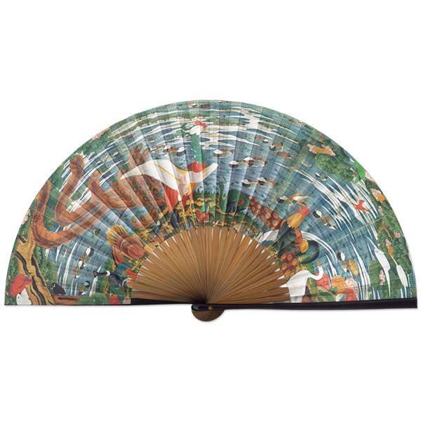 【化粧箱】ペアー扇子/記念日/若冲扇子　樹下鳥獣図屏風(Ia203) |  | 08