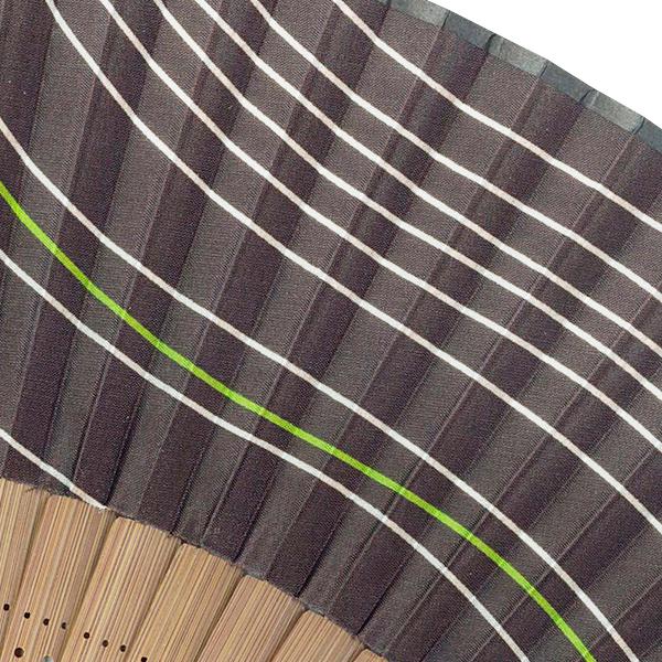 【桐箱】ペアー高級扇子 そよ風 茶 ワイン/布扇子(ia304) |  | 03