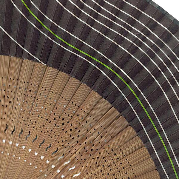 【桐箱】ペアー高級扇子 そよ風 茶 ワイン/布扇子(ia304) |  | 04