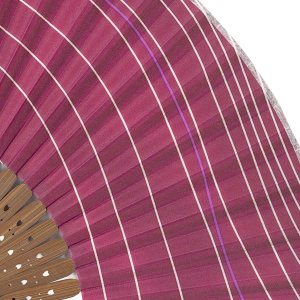 【桐箱】ペアー高級扇子 そよ風 茶 ワイン/布扇子(ia304) |  | 08