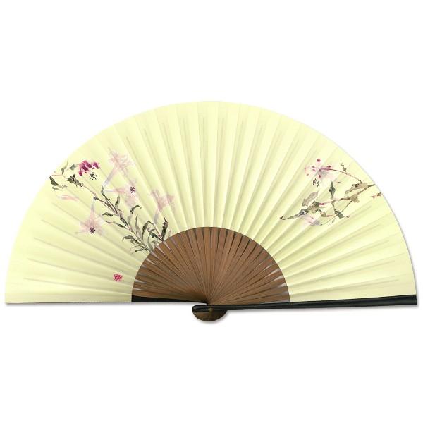 伊藤若冲 扇子シリーズ 百合/本物京扇子/女性用(Jakuchu13) : 扇子司