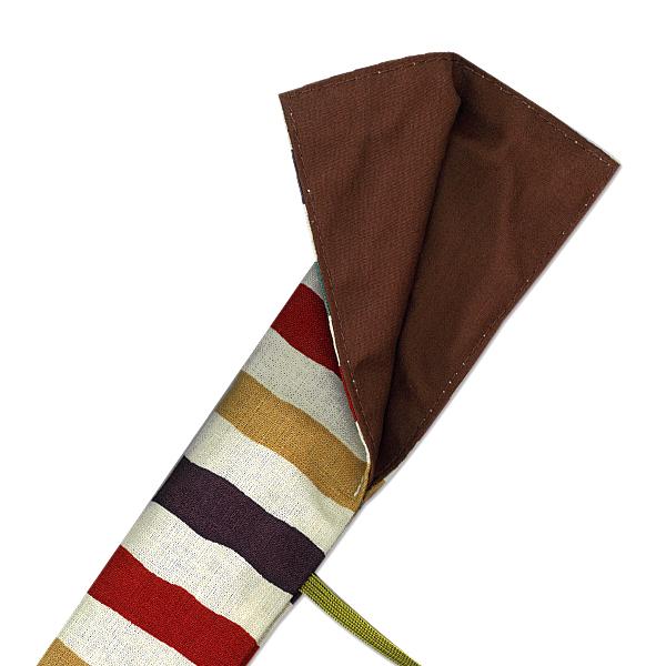 岡重 ブランド 扇子 7.5寸用 扇子袋 横縞更紗　モダン(oka06) |  | 02