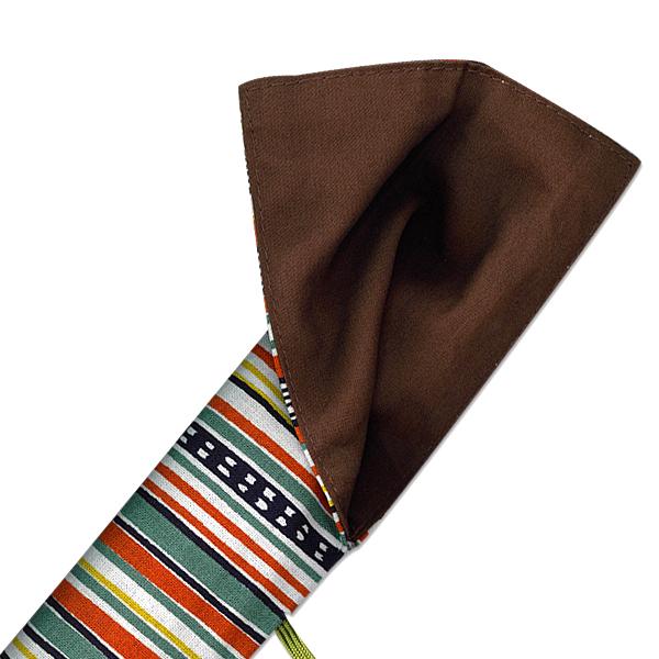 岡重 ブランド 扇子 7.5寸用 扇子袋 横縞更紗　矢鱈縞(oka07) |  | 02