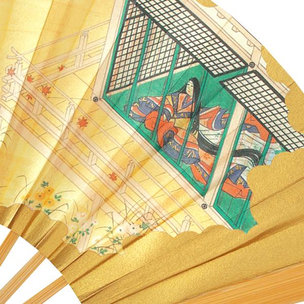 5寸 飾り扇子 横笛 源氏物語 単品 (Ra206) |  | 02