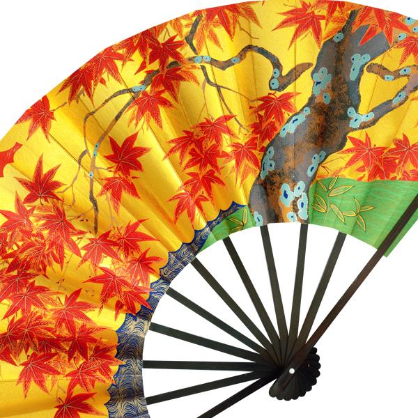 海外お土産京扇子/紅葉/台付き9寸(Rc004) |  | 05