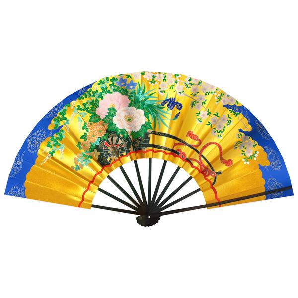 海外お土産京扇子/青雲花車/台付き9寸(Rc005) |  | 05