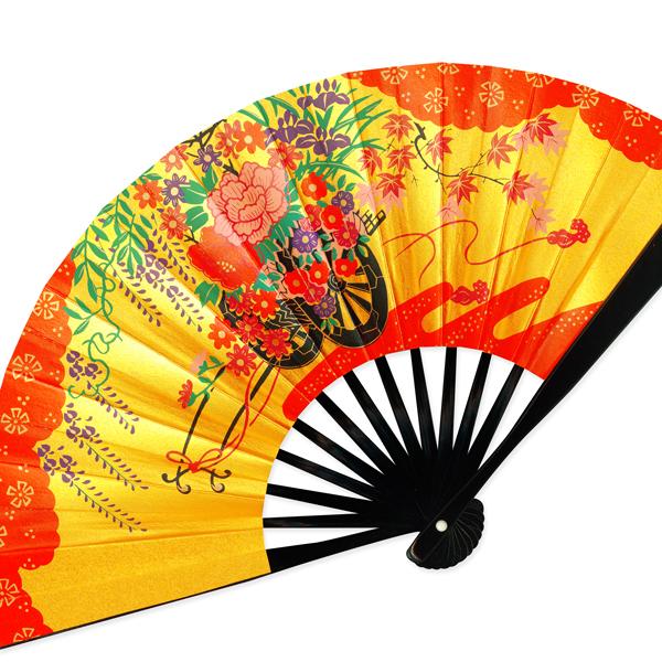 海外向けお土産/台付き茶扇飾り扇子/花車(Rd201) |  | 01